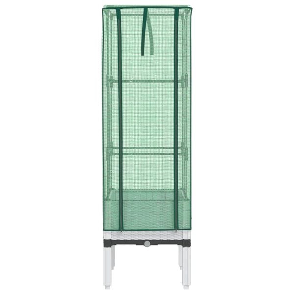 vidaXL Arriate con cubierta invernadero aspecto rat&aacute;n 40x40x140 cm