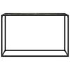 vidaXL Mesa consola vidrio templado negro 120x35x75 cm