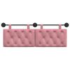 vidaXL Cabecera Colgante Rosa 130 x 55 x 7 cm Terciopelo