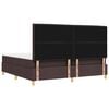 vidaXL Cama tipo Box Spring Marr&oacute;n oscuro 200 x 200 cm tela