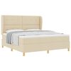 vidaXL Cama tipo Box Spring con colch&oacute;n Crema 200 x 180 cm tela