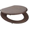 SCHÜTTE Asiento de inodoro con cierre suave DARK WOOD MDF