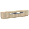 vidaXL Mueble de TV LED HOORN 3 uds. Roble Sonoma Madera de ingenier&iacute;a