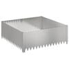 vidaXL Borde de C&eacute;sped 100 x 100 x 35 cm Acero Plateado