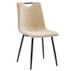 vidaXL Juego de comedor 5 piezas cuero sint&eacute;tico color crema