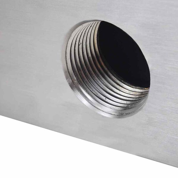 vidaXL Fuente cascada rectangular piscina acero inoxidable 60 cm