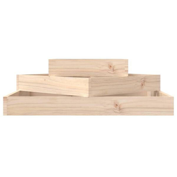 vidaXL Jardinera de madera maciza de pino 83x83x27 cm