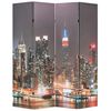 vidaXL Biombo divisor plegable 160x170 cm Nueva York de noche