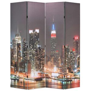 vidaXL Biombo divisor plegable 160x170 cm Nueva York de noche
