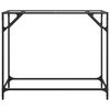 vidaXL Mesa consola superficie vidrio transparente acero 98x35x81 cm