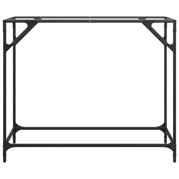 vidaXL Mesa consola superficie vidrio transparente acero 98x35x81 cm