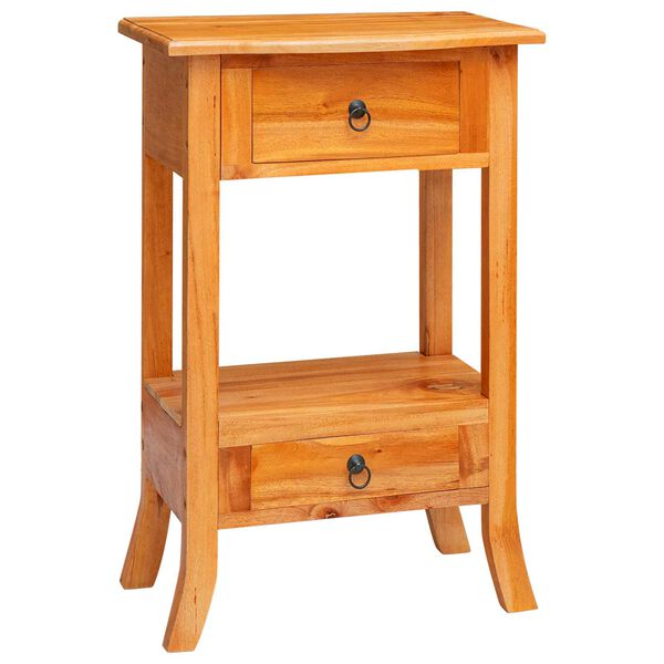 vidaXL Mesa Consola Natural 50,5 x 30 x 75,5 cm Madera de Caoba S&oacute;lida