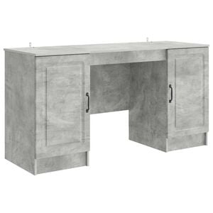vidaXL Escritorio Gris Hormig&oacute;n 142,5 x 50 x 75 cm