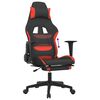 vidaXL Silla gaming con reposapi&eacute;s tela negro y rojo