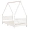 vidaXL Estructura de cama para ni&ntilde;os madera de pino blanco 80x160 cm