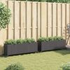 vidaXL Jardineras con ruedas 2 uds rat&aacute;n sint&eacute;tico negro 107x32x38 cm