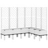 vidaXL Jardinera con enrejado PP blanco 160x120x142 cm