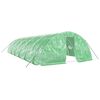 vidaXL Invernadero con estructura de acero verde 60 m&sup2; 12x5x2,3 m