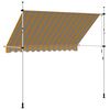 vidaXL Toldo manual retr&aacute;ctil 300 cm amarillo y azul a rayas