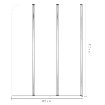 vidaXL Mamparas de ducha 2 uds vidrio templado transparente 104x130 cm