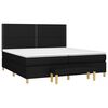 vidaXL Cama box spring con colch&oacute;n tela negro 200x200 cm