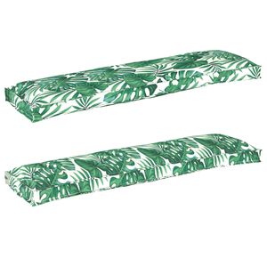 vidaXL Juego de Cojines para Palets Floral 2 pcs Patr&oacute;n de hoja