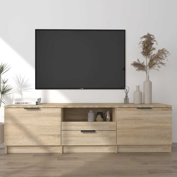 vidaXL Mueble de TV roble Sonoma 140x35x40 cm madera de ingenier&iacute;a