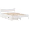 vidaXL Estructura de cama con cajones madera de pino blanco 120x200 cm