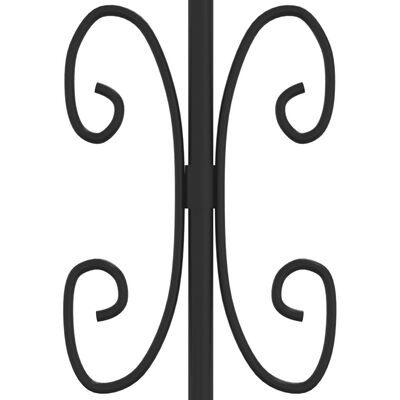 vidaXL Puerta de valla punta lanza acero recubierto negro 406x198 cm