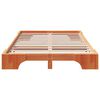 vidaXL Estructura de cama Marr&oacute;n cera 135 x 190 cm