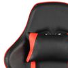 vidaXL Silla gaming giratoria con reposapi&eacute;s PVC rojo