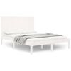 vidaXL Estructura de cama sin colch&oacute;n madera de pino blanca 150x200 cm