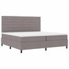 vidaXL Cama tipo Box Spring con colch&oacute;n Taup&eacute; 200 x 200 cm tela