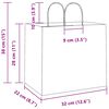 vidaXL Bolsas de papel con asas 50 uds rosa 32x22x28 cm