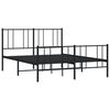 vidaXL Estructura cama sin colch&oacute;n con estribo metal negro 140x190 cm