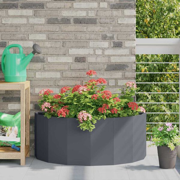 vidaXL Jardinera Antracita 90 x 45 x 35 cm Acero