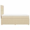vidaXL Cama box spring con colchón tela color crema 80x200 cm