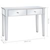 vidaXL Mesa consola de espejo de MDF y vidrio 106,5x38x76,5