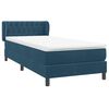 vidaXL Cama box spring con colch&oacute;n terciopelo azul oscuro 80x210 cm