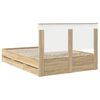 vidaXL Estructura de cama Roble Sonoma 140 x 190 cm Madera Ingenieril