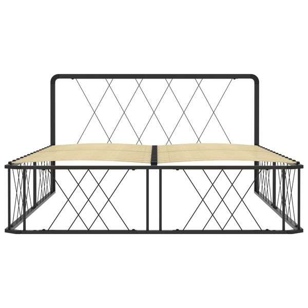 vidaXL Estructura de cama de metal negro 140x200 cm