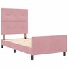 vidaXL Cama tipo Box Spring con cabecera Rosa 90 x 200 cm Terciopelo