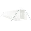 vidaXL Invernadero con estructura de acero blanco 24 m&sup2; 12x2x2 m