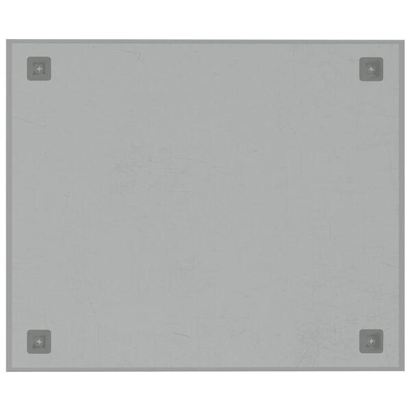 vidaXL Pizarra magn&eacute;tica de pared vidrio templado blanco 60x50 cm