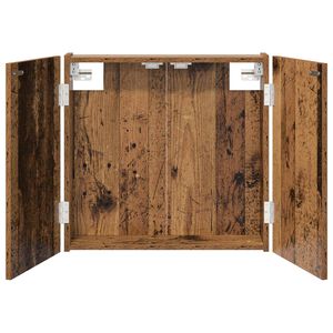 vidaXL Armario para dianas Madera envejecida 56 x 12 x 53,5 cm