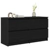vidaXL Mueble para TV madera contrachapada negro 100x35x54 cm