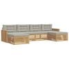 vidaXL Conjunto de sof&aacute;s de exterior 6 uds. Blanco y Gris Claro