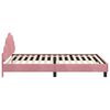 vidaXL Cama para ni&ntilde;os con cabecero Rosa 90 x 200 cm Terciopelo