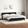 vidaXL Cama box spring con colch&oacute;n terciopelo negro 180x210 cm