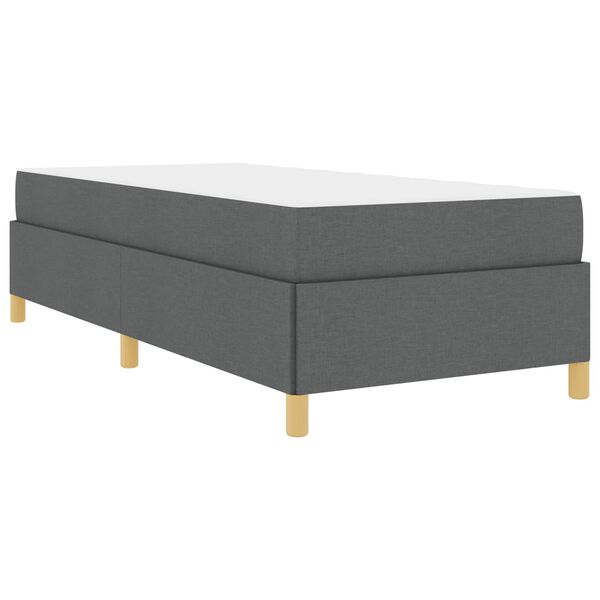 vidaXL Estructura de cama con colch&oacute;n Gris oscuro 80 x 200 cm tela